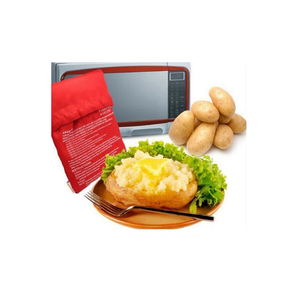 1PC Mikrowelle Kartoffel Tasche Backen Kartoffeln Kochen Taschen Waschbar Tasche Gebackene Kartoffeln Reis Tasche Leicht Zu Kochen Küche Spielereien