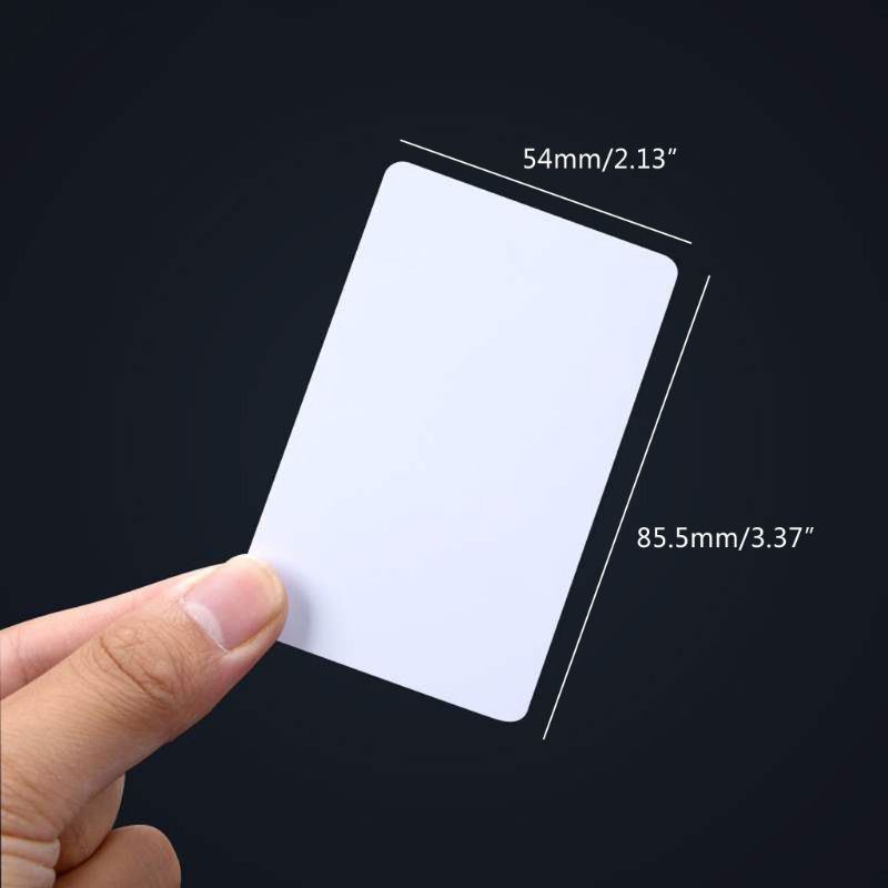 100Pcs Premium White Blank Inkjet PVC ID Cards White Plastic Double Sided Printing DIY ID Badge Cards