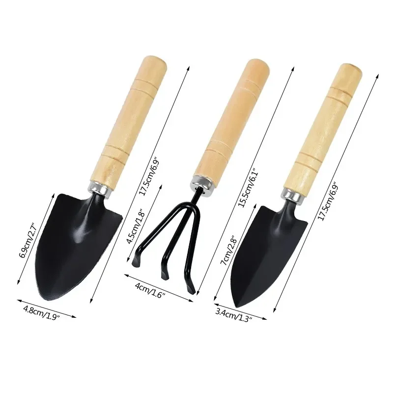 Conjunto de ferramentas de jardim mini kit de jardinagem com espátula de ancinho e pá para plantas suculentas e cultivo de solo: Default Title
