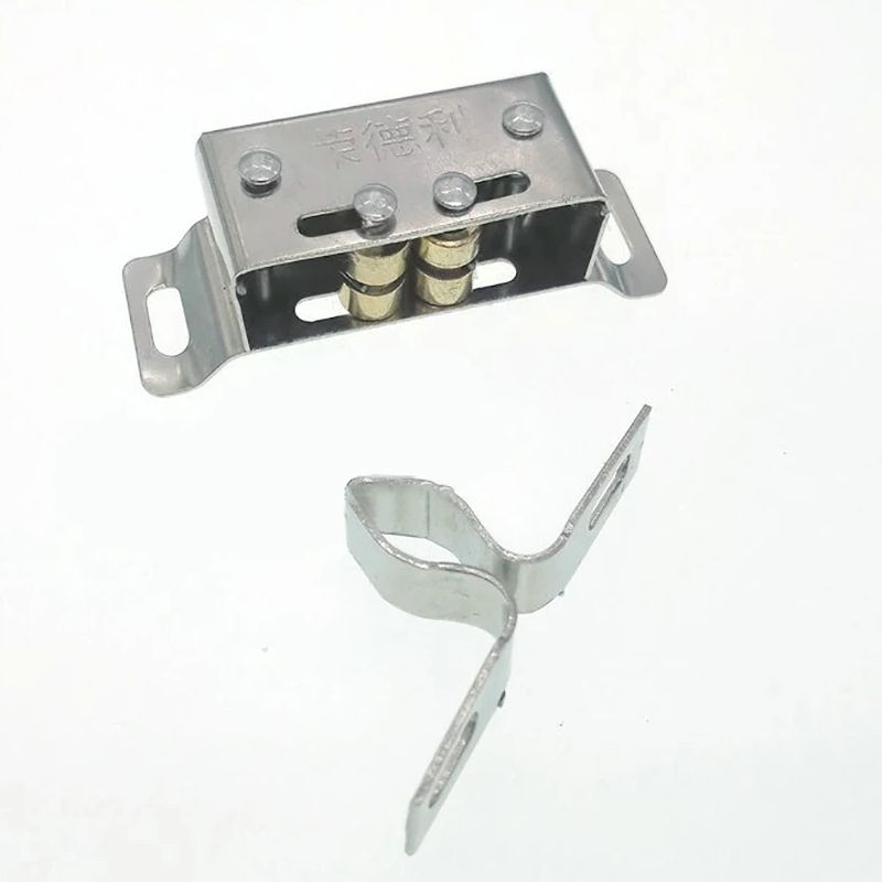 Double Roller Catch Stainless Steel Magnetic Cabinet Catches Hardware Heavy Duty Latch for Cabinet Closet Doors Hole Pitch 42mm