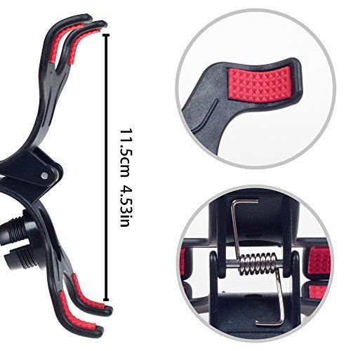 Plastic Flexible Long Arms Gooseneck Clip Clamp Stand Universal Cell Phone Holder - Black for smartphone