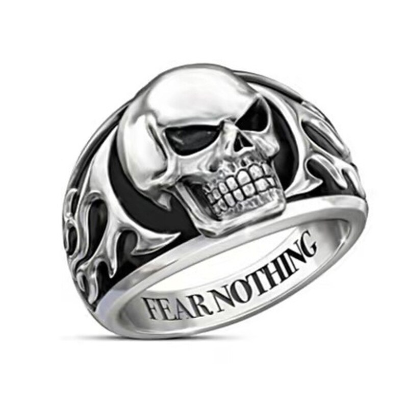 Vintage Jewelry Accessories Skull Alloy Jewelry Men Rings Halloween Ring for Men Cool Stuff Chunky Rings: 13