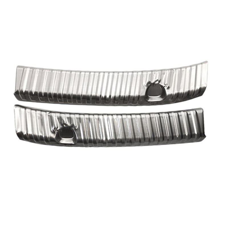 Voor Tesla Model Y Kofferbak Guard Voorkomen Plaat Pedaal Cover Trim Auto Anti-Kras Bescherming Roestvrij: silver