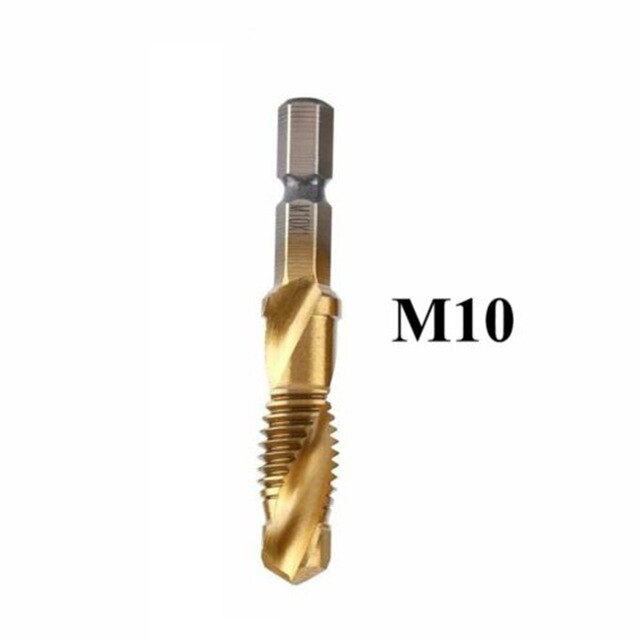 Hss zeskant combinatie tap boor verzinkboor ontbramen composiet schacht eool set: M10 1 5mm