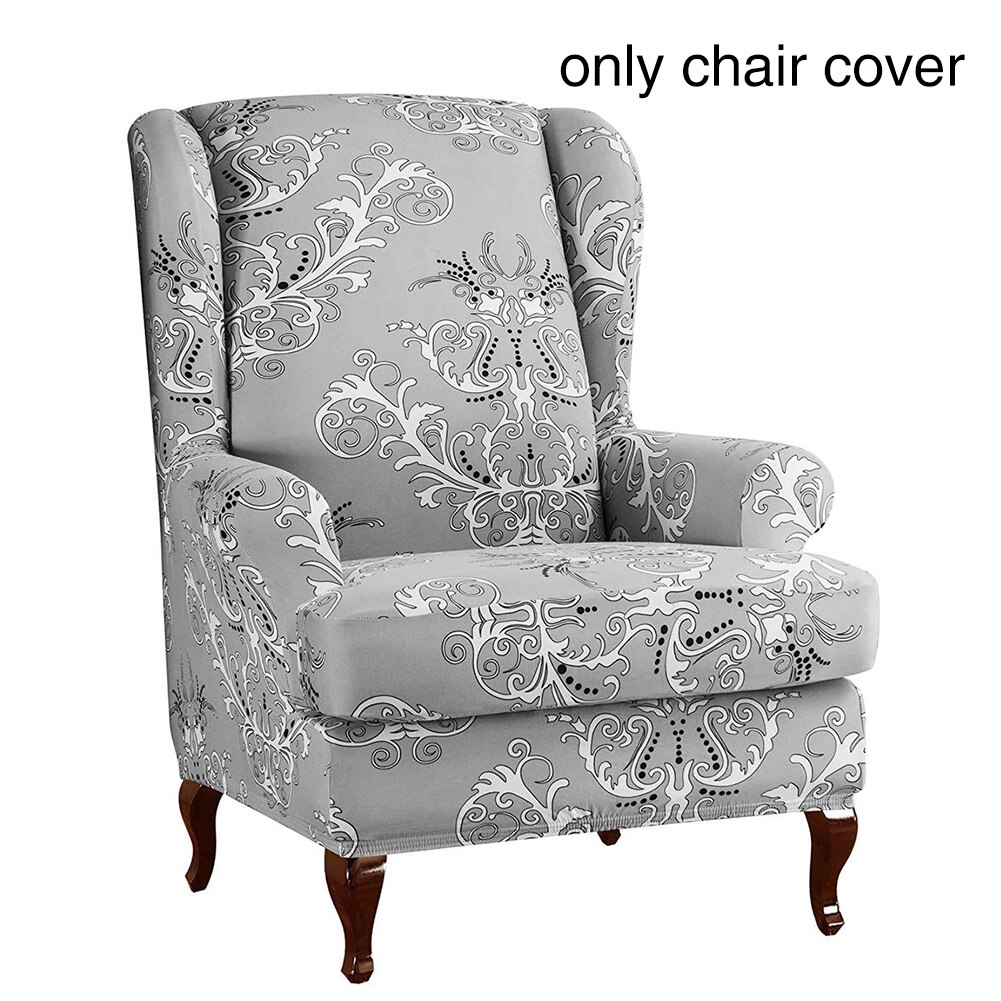 Beschermhoes meubel vleugelstoel hoes accessoires moderne zachte bladeren bedrukte decoratieve fauteuil afneembare elastische
