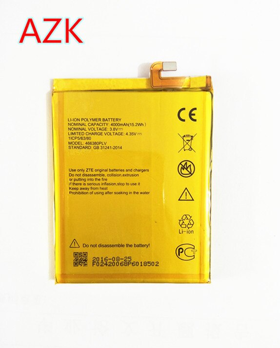 Azk 4000 Mah Nuovo di Alta Qualità 466380PLV 466380PVL Batteria per ZTE lama A610 A610C A610T BA610C BA610T Batteria Del Telefono