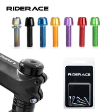 6 teile/satz Fahrrad Lenker Schrauben Titan-überzogene Bunte Edelstahl M5 * 18 MM MTB Fahrrad Griff Bar Vorbau Steigleitung Schraube in Schrauben