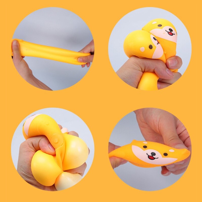 1Pc Grappige Gadgets Leuke Shiba Inu Knijpen Speelgoed Antistress Kids Kinderen Squeeze Bal Hand Zintuiglijke Decompressie Squishy Fidgets