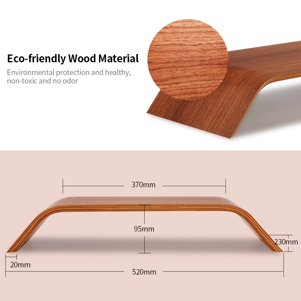 Support en bois Stable SAMDI, tout-en-un, pour moniteur d'ordinateur portable, Machine de remplacement à forte capacité de charge pour iMac