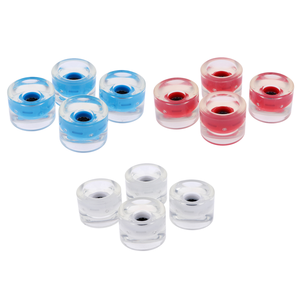 12pcs 70mm Longboard Light Up Wheels For Skateboard Cruiser Repair Rebuild