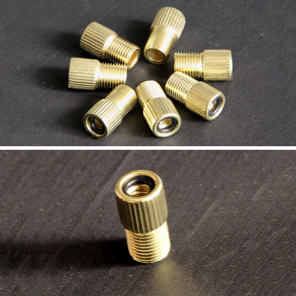5 st ventil adapter pump cykel konvertera koppar cykel luftventil adapter adaptrar hjul gas munstycke rör verktyg