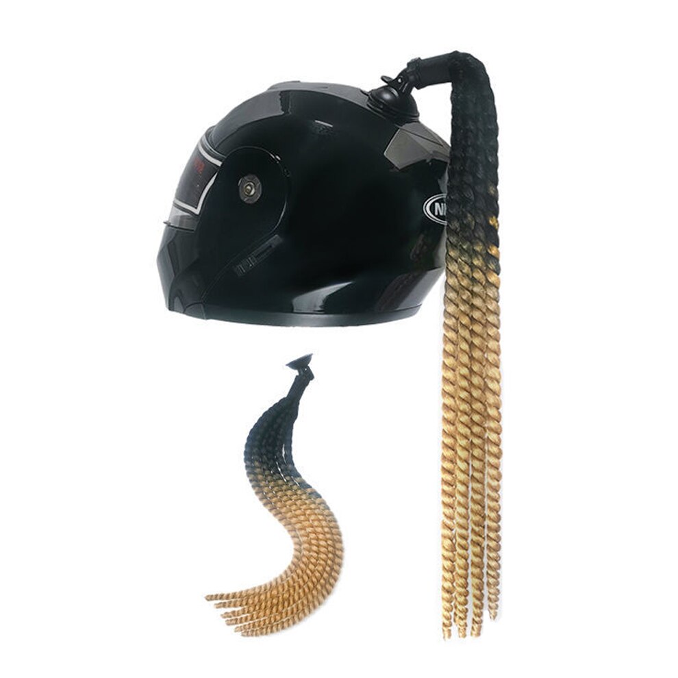 Punk stil motorcykel hjelm dreadlocks kvinder hjelm dreadlocks hestehale fletning motocross cykelhjelm punk hår dekoration: Z3