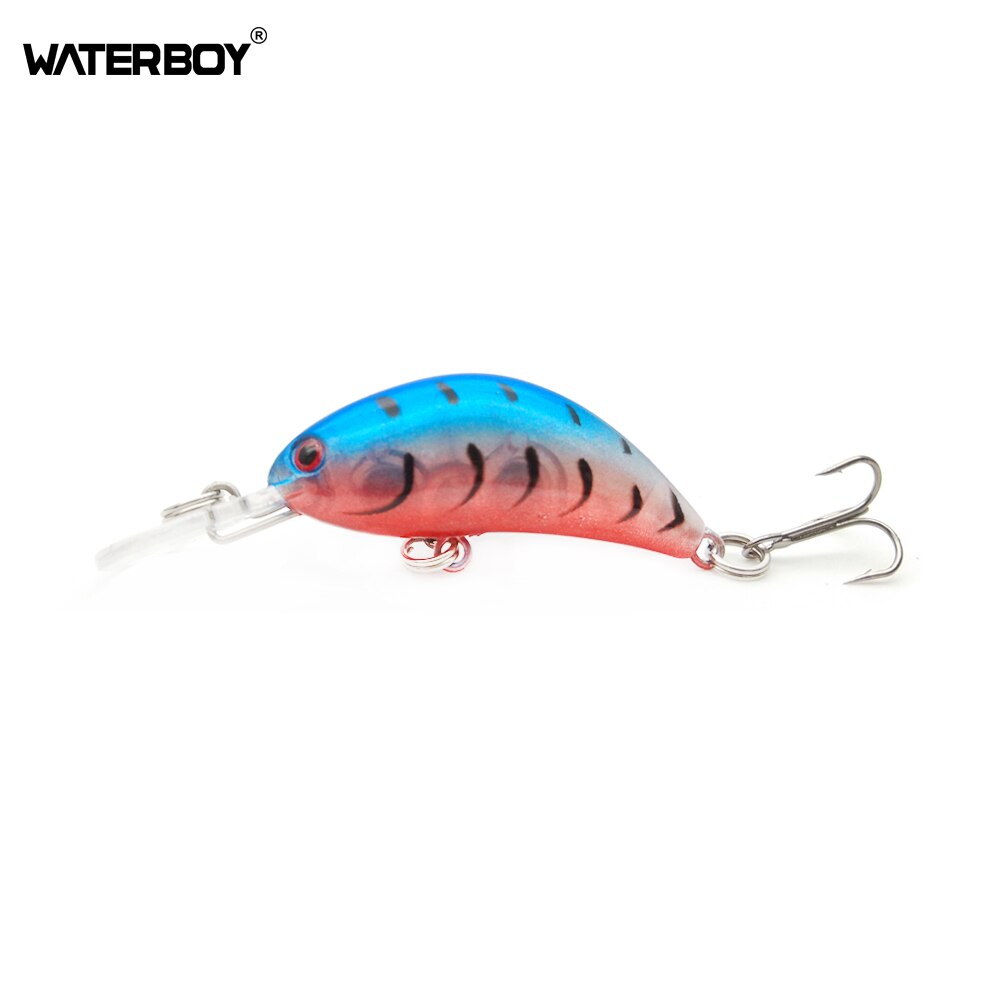Waterboy Mini Crankbait Lokt Vissen Artificail Aas 4 Cm 1.6in 3.4G 0.1 Oz Wobbler Plastic Vissen Lokken Tackle Bas pesca Lake: C5