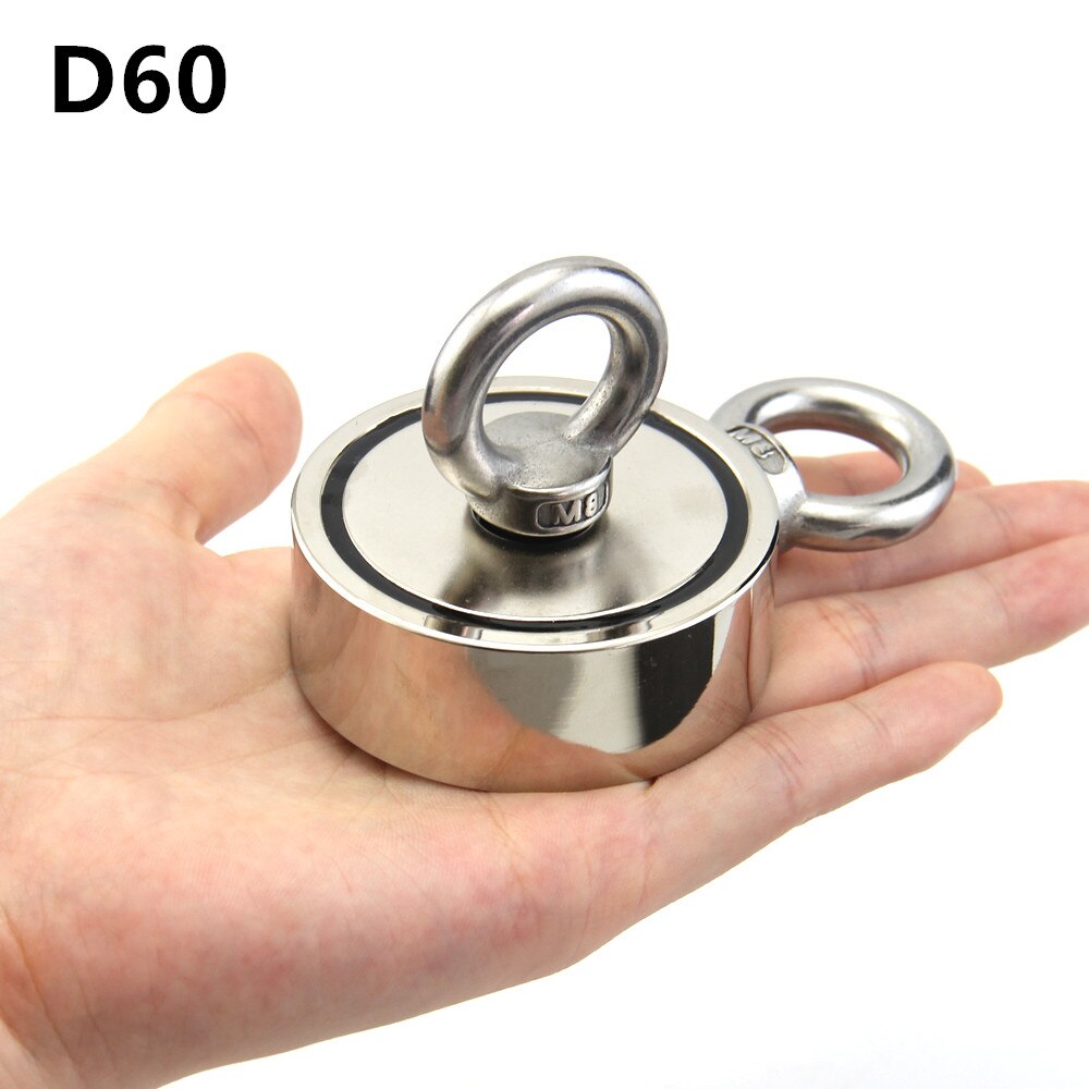 Sterke Neodymium Magneet Dubbele Kant Zoeken Magneet Haak D48 - D94 * 28 Mm Super Power Salvage Vissen Magnetische Stell bekerhouder: D60x22
