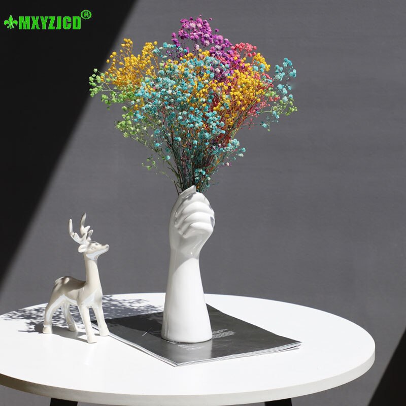 Amerikaanse stijl keramische vuistvaas handgemaakte sculptuur bloempot bureaublad bloempot decoratie hydrocultuur basis