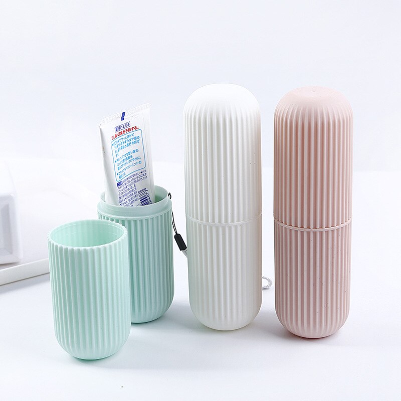 Travel Portable Toothbrush Box Plastic Dust Proof Toothbrush Holder Case Cup Toothpaste Organizer Toothbrushes Protector Holder
