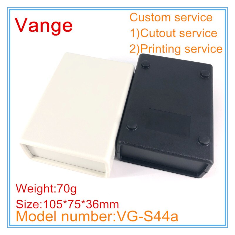 2pcs/lot injection junction box IP54 ABS plastic enclosure diy case for PCB project 105*75*36mm