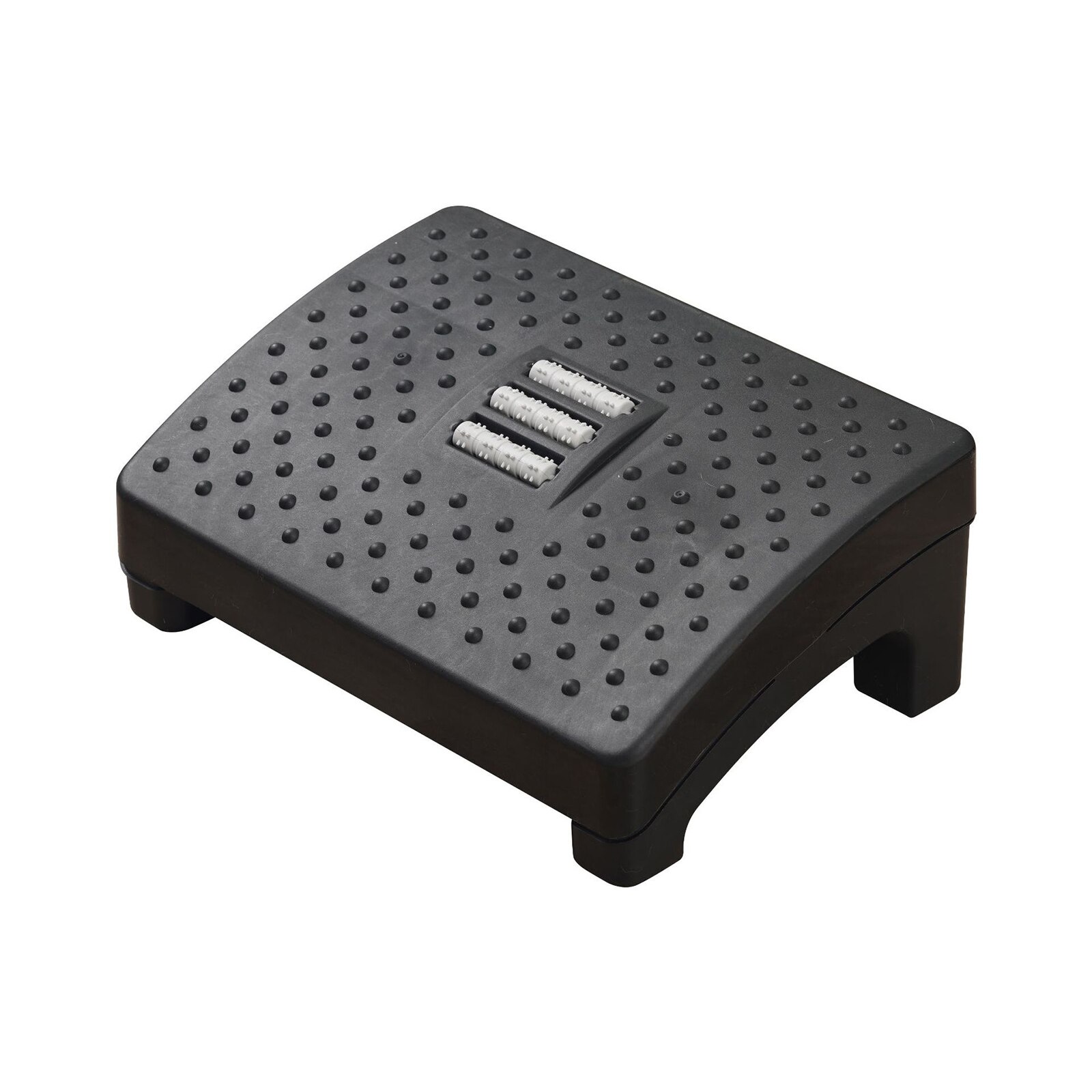 Voetsteun Met Massage Oppervlak Ergonomische Voet Kruk Onder Bureau Voetenbanken Met Antislip Benen Positie Verstelbare Voor Thuis werk: Black