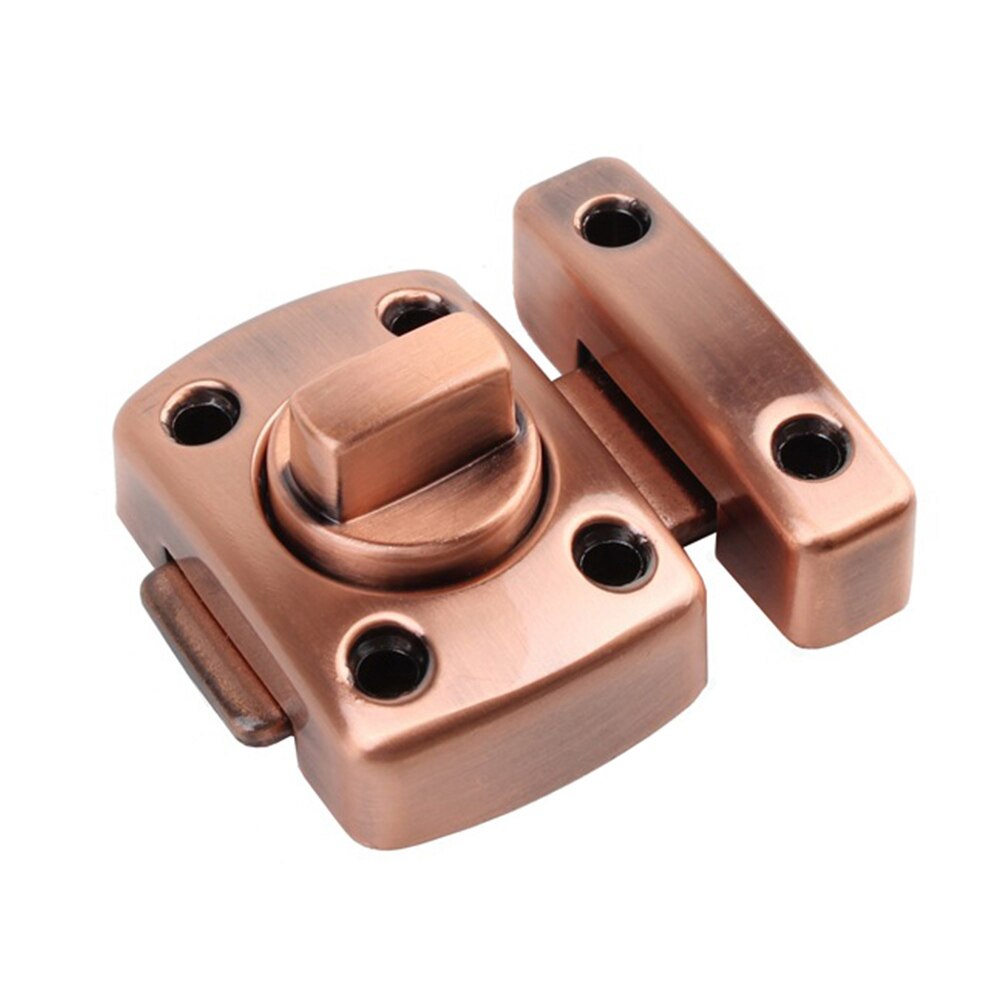 Sliding Door Lock Latch Cast Metal Hook Toilet Doors Right Angle Guard Gate Lock Buckle Latches for Home Cabinet Window Lock: 01 Light Brown