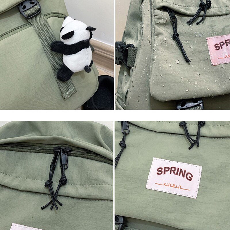 Sac à dos coréen grande capacité pour femmes, , poupée Panda, dessin animé, décontracté, Harajuku, chic, Ulzzang, Vintage, Punk, mignon