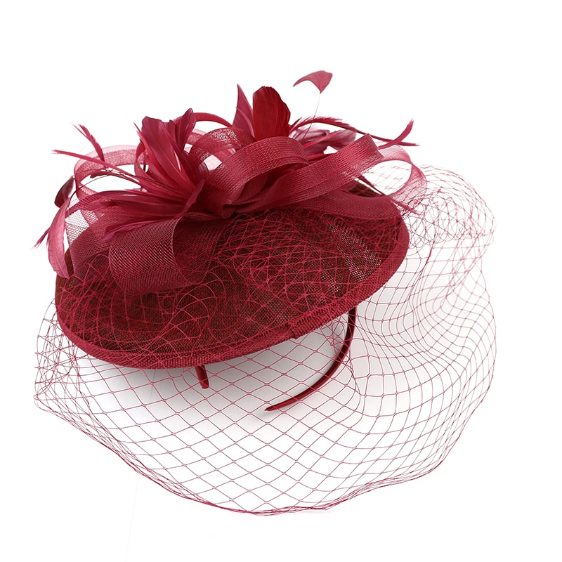Bröllop brudhattar och fascinatorer headpiece festhatt/corsage svart brudbur nät bröllopsslöja fest dam håraccessoarer