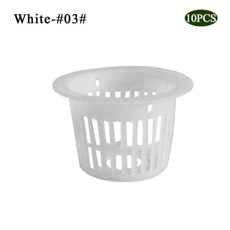 Heavy Duty Mesh Pot Net Cup Basket Hydroponic Aeroponic Plant Grow Garden: White 3