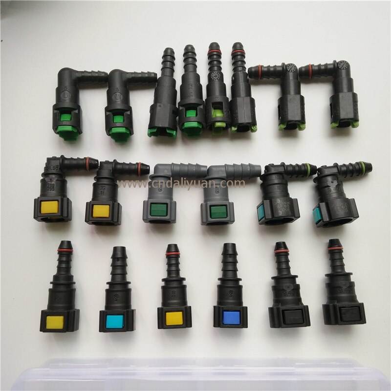 one set SAE Fuel pipe fittings auto Fuel line quick connector kit whole set total 20pcs for Japanese car