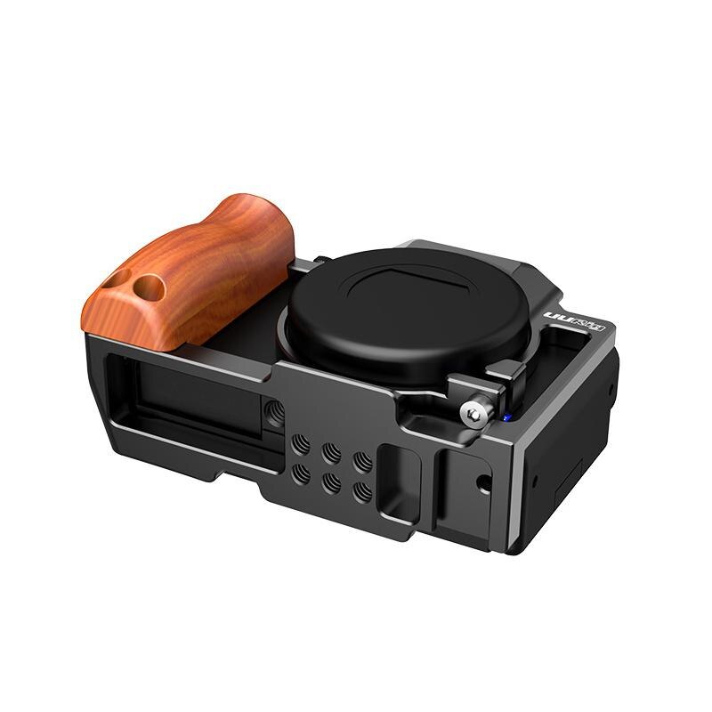 Cage de protection pour caméra Sony ZV1, avec poignée en bois, cadre d'extension pour photographie Vlog