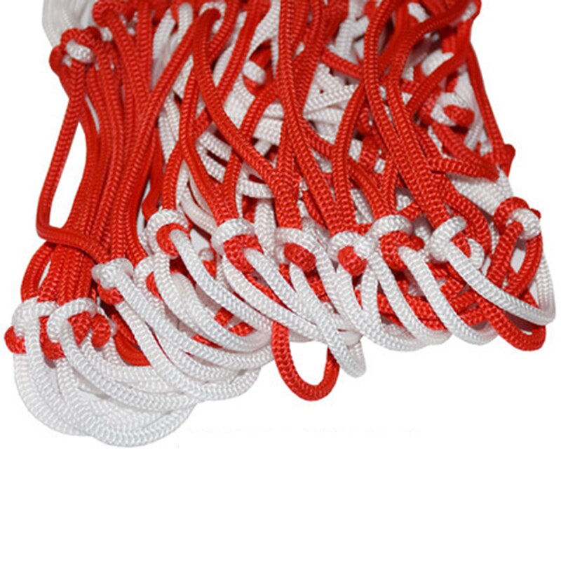 Portable Large Ball Pocket Bold Solid For Volleyball Football Basketball Net Mesh Bag Red And White Stitching Outdoor