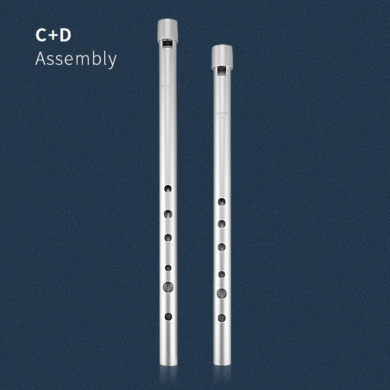 Aluminium Buis Fluit Ierse Fluitje Fluit C/D Sleutel Ierland Fluit Tin Penny Whistle 6 Gat Fluit Muziekinstrument: CD Assembly