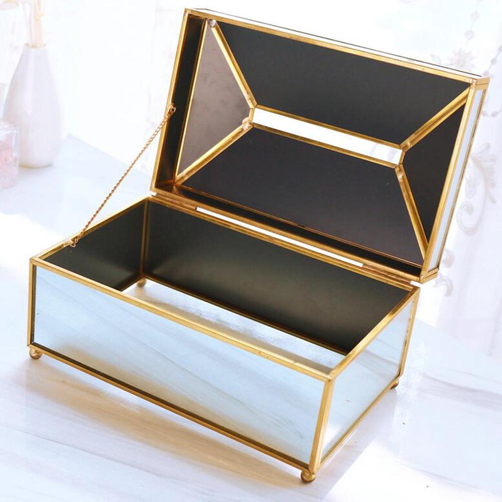 Tissue Box Europäischen Kreative Glas Tissue Box Einfache Wohnzimmer Haushalt Tissue Box Nordic Luxus Licht Luxus Serviette Tablett #4W