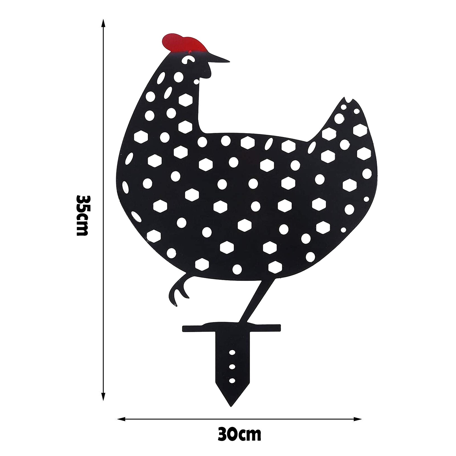 Chicken Yard Art Metal Chicken Home Decoration Backyard Lawn Garden Stakes Farm Rooster Cockerel Steel Chicken Weathervane
