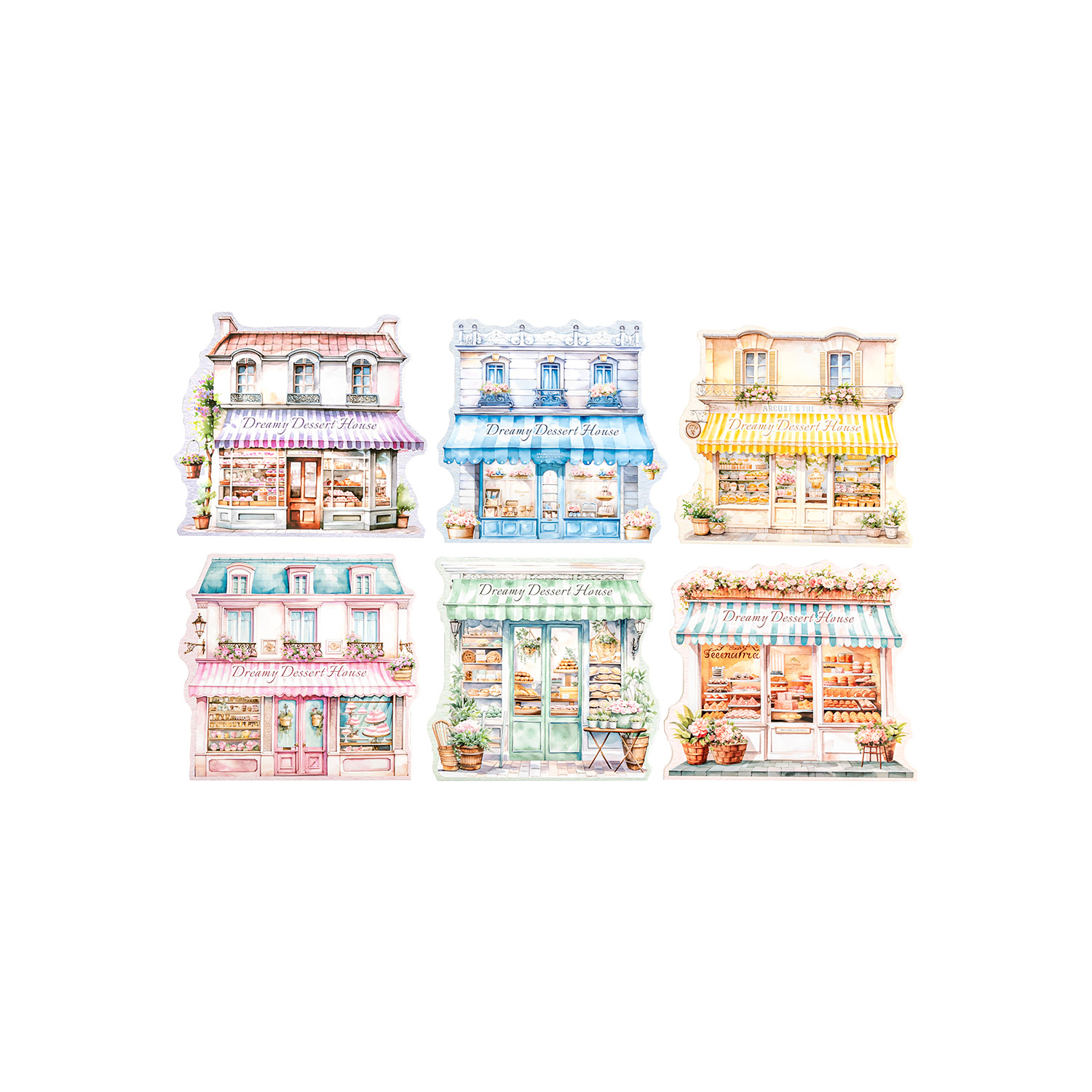 10pcs/1lot Kawaii Scrapbook Sticker Dream Dessert House Scrapbooking Supplies Planner Decorative Stationery Sticker