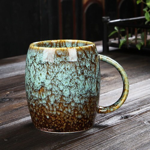 500ml personlighedskrus stor kapacitet enkel keramik kop par kop japansk stil kaffekop: -en