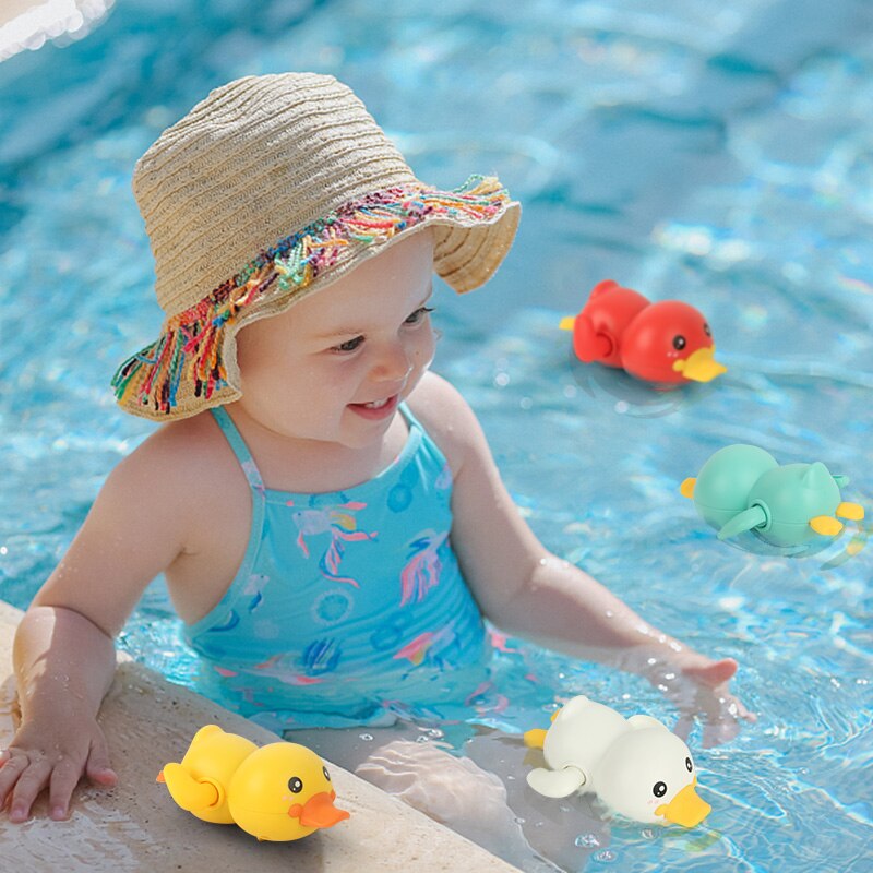 Baby Wind-up Duck Bath Water Toys for Children Bathing Beach Shower Water Juguete Classic Cute Cartoon Toys Infant Toddler