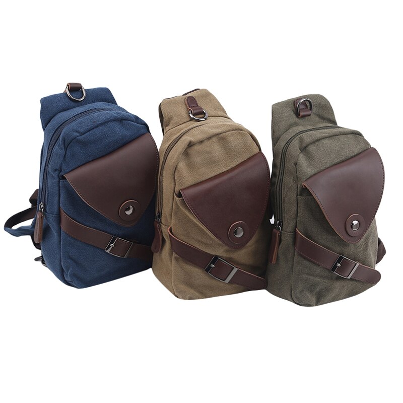 Universele canvas schoudertas kleine rugzak retro heren dames outdoor reizen bergbeklimmen grote capaciteit rugzak