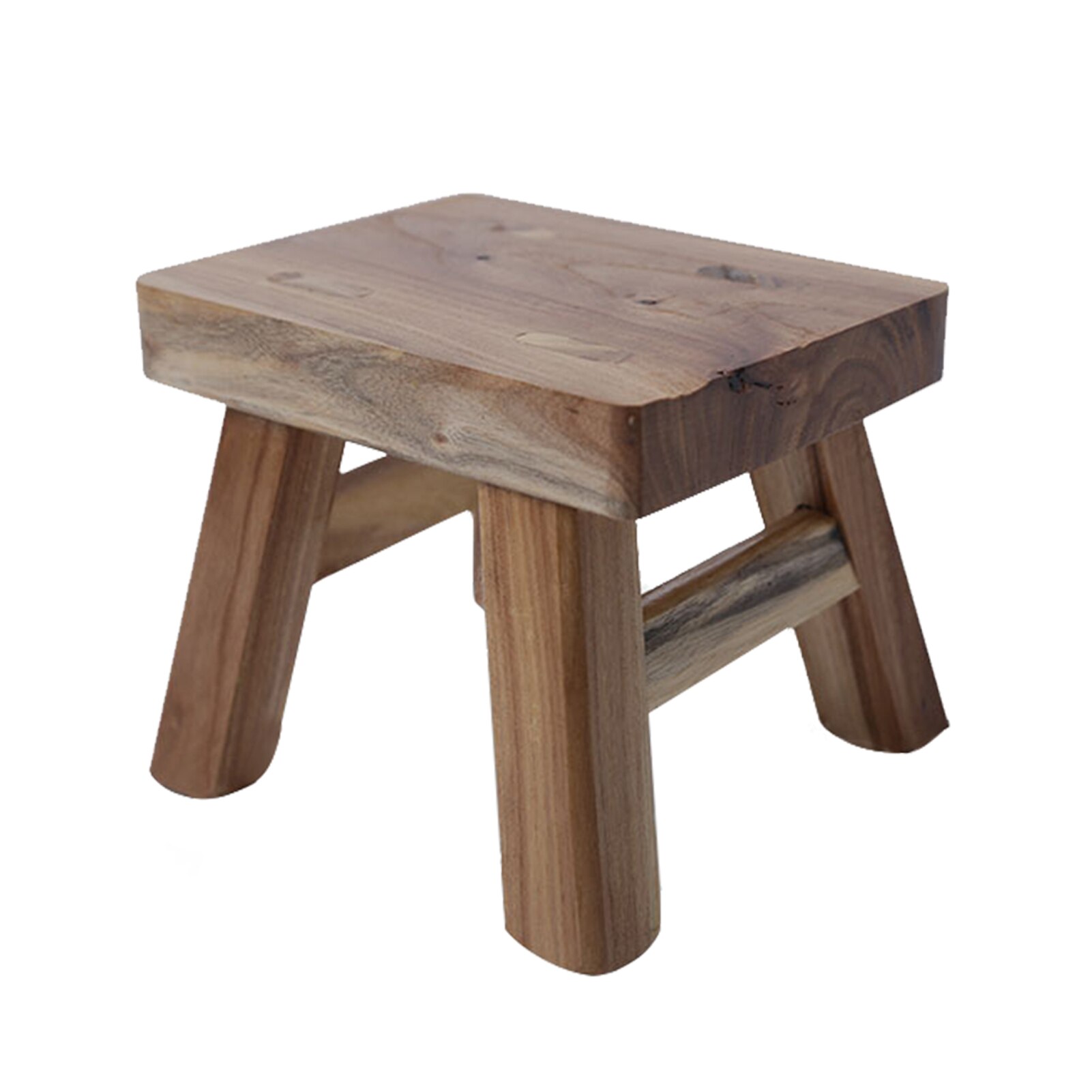 Home Decor Step Ladder Stable Hallway Bathroom Living Room Baby Kids Wooden Stool Furniture Solid With 4 Legs Portable