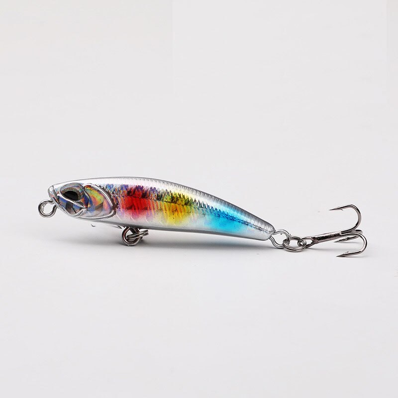 1Stck Elritze Untergang Langsam Bleistift Angeln Locken 5cm 5g Crankbait Wobbler ABS Künstliche Harten Köder sehen Meer angelgerät: F
