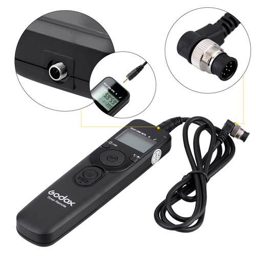 GODOX Shutter Digitale Timer Afstandsbediening Release Vervangbare Kabel Sluiter UTR-C1/C3/N1/N3/S1 voor canon Nikon Sony Camera: TUR-N1 for Nikon