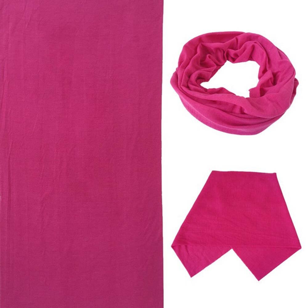 1pc unisex huivi miehille naisten huivi putki huivi huivi pää kasvomaski kaula snood päähineet aktiviteetti maaginen ulkoilu huivi kiinteä: Ruusunpunainen