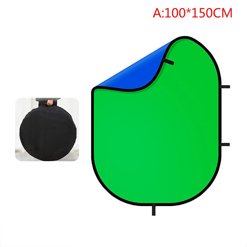 Photography Reflector Portable Backdrop Green Screen Background Backdrops: 100X150cm
