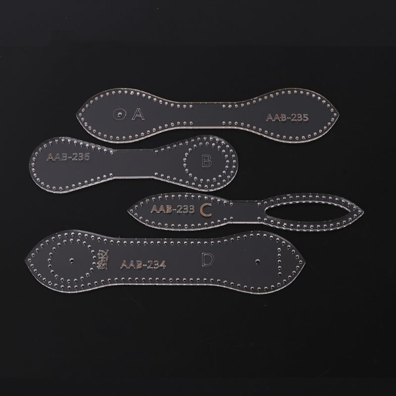 Acrylic Stencil DIY Leather Handmade Craft Key Chain Keyfob Pattern Buckle Sewing Template DIY Tools