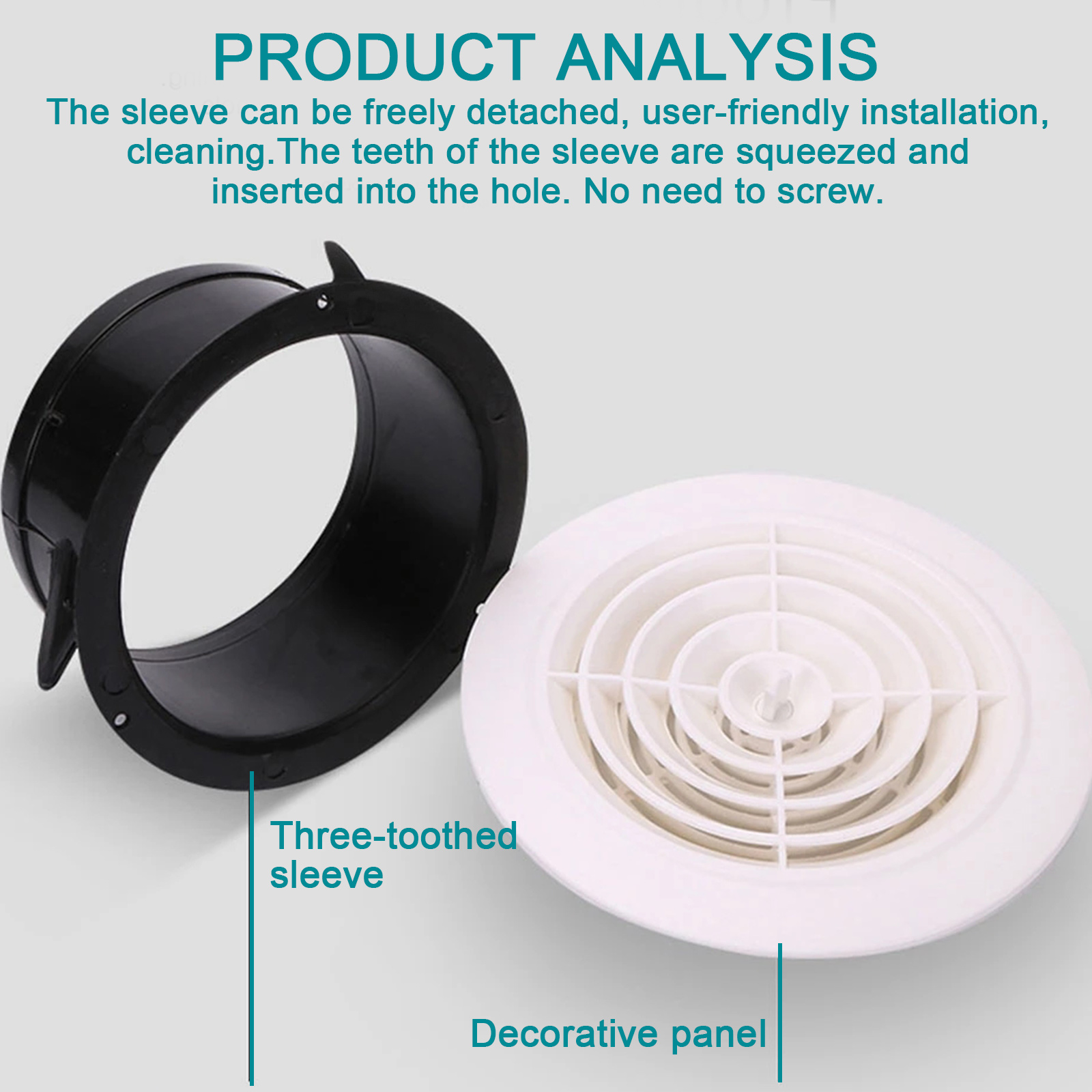 75/100/125/150mm Home Air Vent Round Air Vent Louver Grille Cover Outlet Adjustable Exhaust Vent Ducting Ventilation Grilles