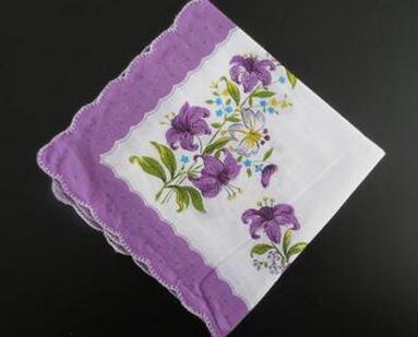 Mouchoir en dentelle Vintage blanc pour femmes, 10 pièces/lot, fleurs en coton imprimées, pour femmes, hommes et enfants, serviettes carrées pour le visage, de mariage