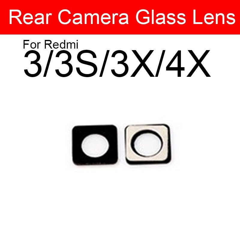 Terug Camera Glazen Lens Met Sticker Voor Xiaomi Redmi 1S 2 2A 3S 3X 4X 4A 5 5A 6 6A 7 7A 8 8A 9 Plus Pro Camera Lens Glas