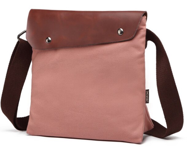 Enkel stil herre stof plus læder dokumentmappe herre all-match skulder arbejdstaske studerende college laptop tasker bolso hombre  d809: Farve 5