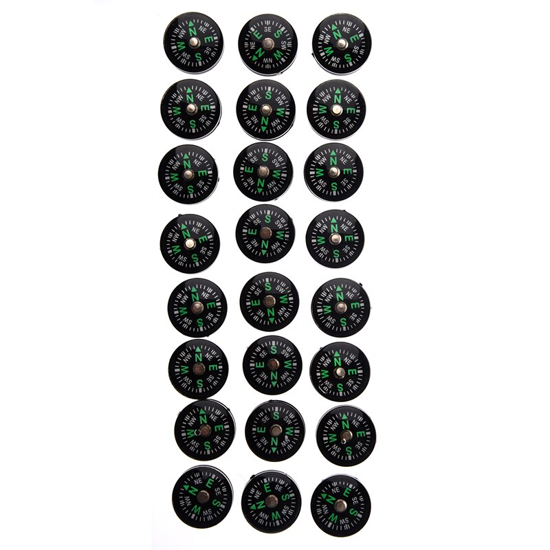 Mini boussole pour Kit de survie, Lot de 24 pièces de 20mm,: Default Title
