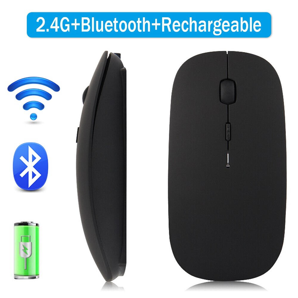 Draadloze Muis Bluetooth Oplaadbare Muis Draadloze Computer Stille Mause Ergonomische Mini Muis Usb Optische Muizen Voor Pc Laptop: Default Title