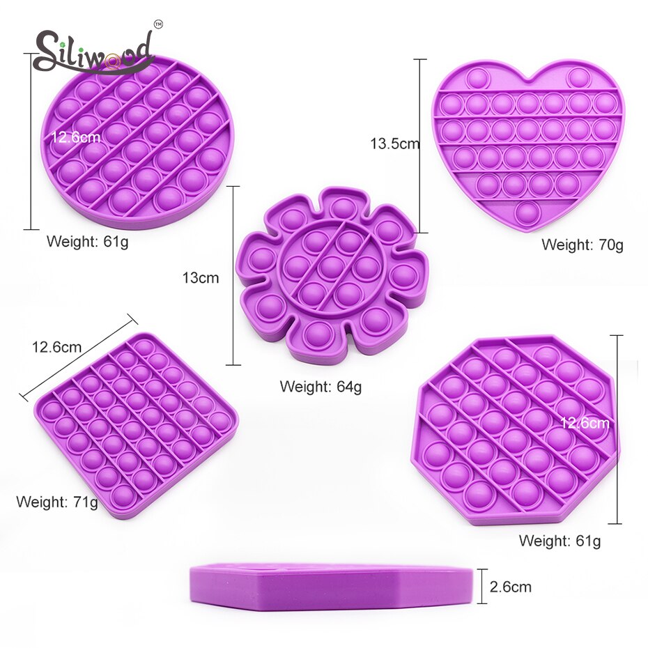 1Pc Push Bubble Fidget Zintuiglijke Speelgoed Autisme Speciale Behoeften Stress Reliever Helpt Stress En Verhogen Focus Zachte Squeeze speelgoed