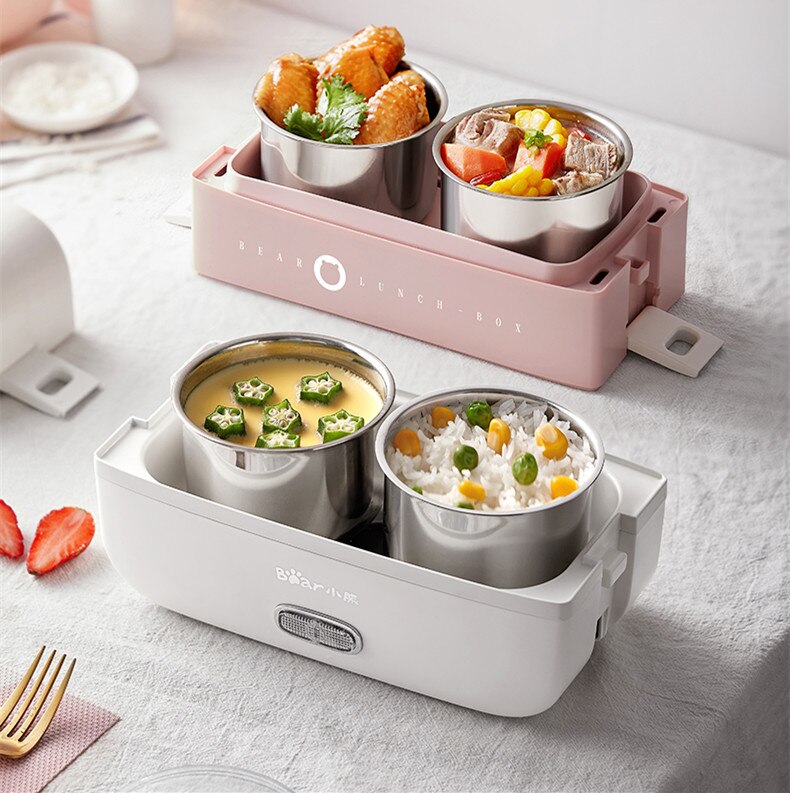 Xiaomi Electric Lunch Heating Box Meals Portable Electric Multi Cooker Rice Cooker Food Container Warmer EU/AU/UK/US Plug 220V